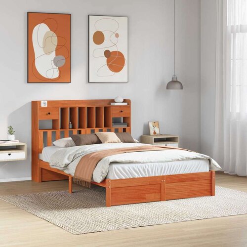  Knjigarna Postelja Okvir 2 pcs Voskast rjav 200 x 160 cm, (5000121323) Cene