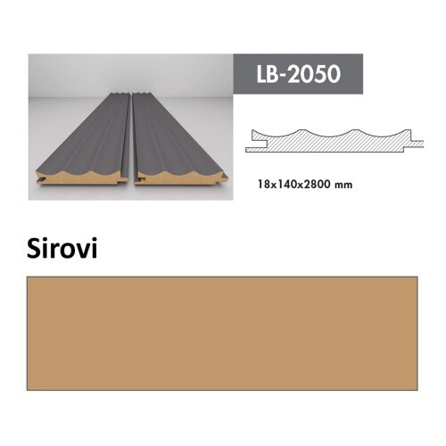 AGT profil Zidni MDF LB-2050 za farbanje (866/231) 2800x140x18mm ( 026-074 ) Slike