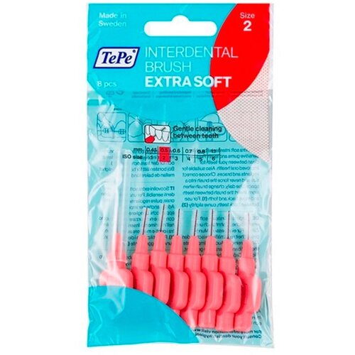 TEPE SWEDEN Extra Soft 0,8 mm zelo tanke medzobne &amp;scaron;četke s premerom 0,8 mm 8 ks unisex Slike