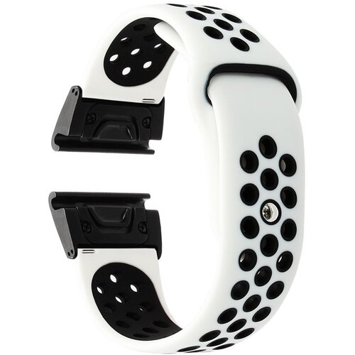  Silikonska narukvica za Garmin Fenix 5/Garmin Forerunner 935 22mm Two-tone - White / Black Slike