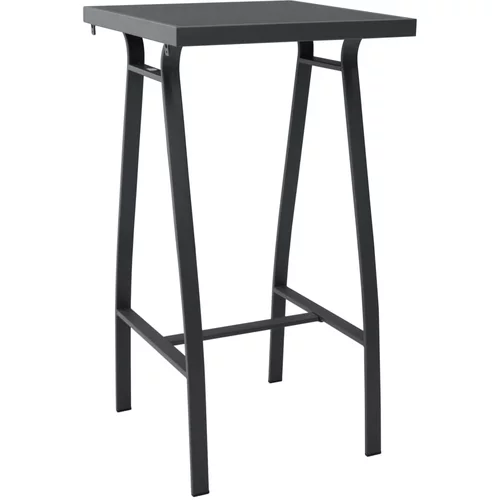  Vrtni barski stol crni 60 x 60 x 110 cm od kaljenog stakla