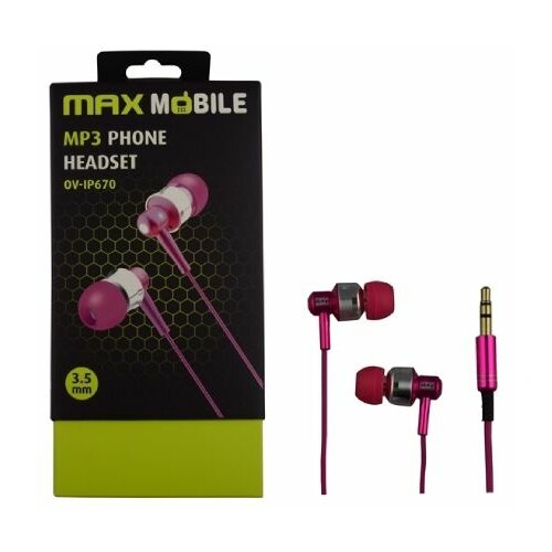 Max Mobile MP3 OV-IP670 PINK slušalice Slike