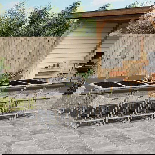  11-dijelni vrtni blagovaonski set s jastucima svijetlosivi Cijene