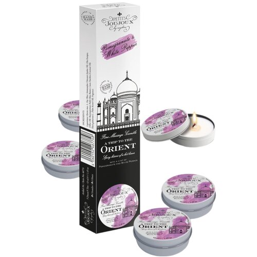 Petits JouJoux Orient - komplet masažnih sveč - granatno jabolko in beli poper (5 x 43ml) Slike