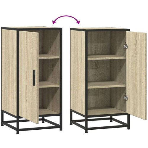 VidaXL Komoda boja hrasta 35,5 x 35 x 76 cm konstruirano drvo i metal Slike