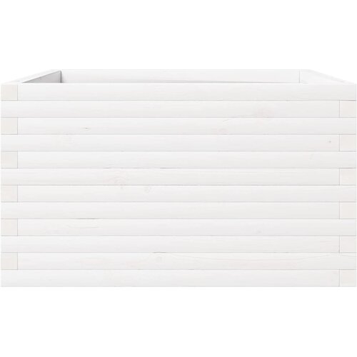 Vrtna sadilica bijela 80x80x46 cm od masivne borovine Slike