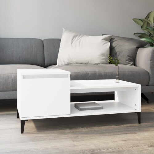 vidaXL Stolić za kavu bijeli 100 x 50 x 45 cm od konstruiranog drva Cijene