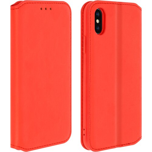 AVIZAR Ovitek za Apple iPhone X / XS, držalo za kartice in stojalo za video, magnetni preklop - rdec, (20626296) Cene