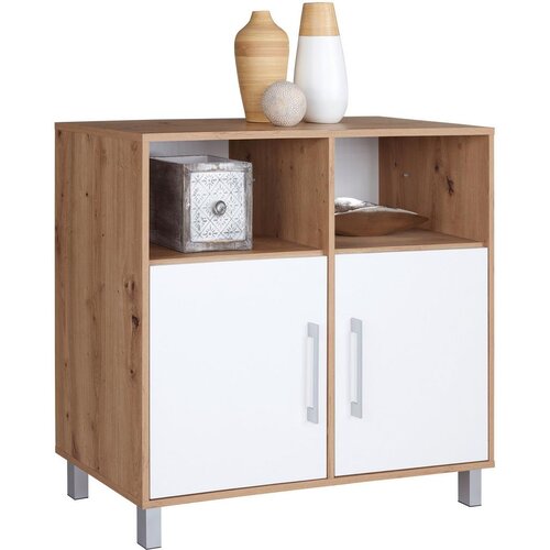 Modern Living Komoda Box, Bela, Barva Hrasta Cene