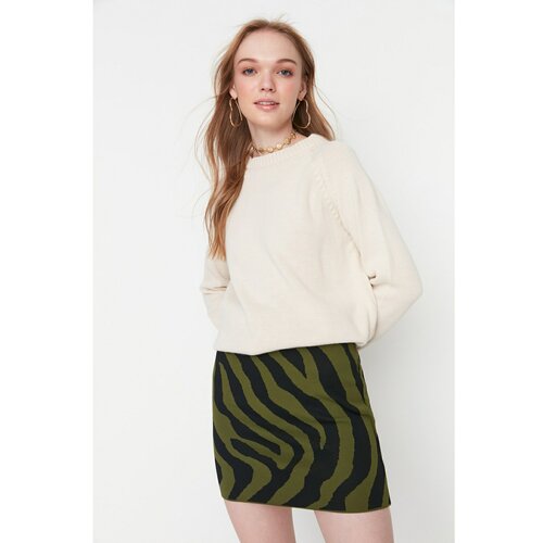 Trendyol Green Jacquard Knitwear Skirt Slike