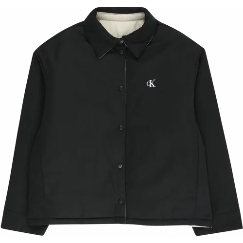 Calvin Klein Jeans Prehodna jakna siva / črna / bela