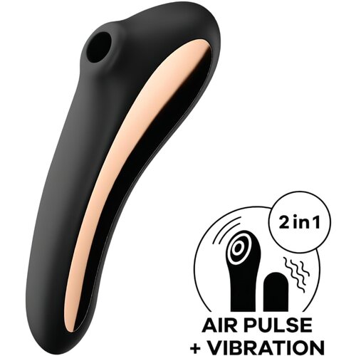Satisfyer Vibrator Dual Kiss črn Cene