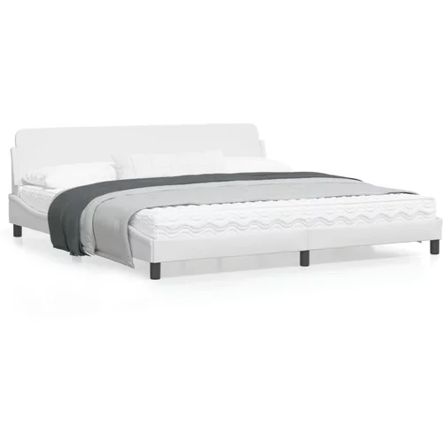 vidaXL Okvir za krevet s uzglavljem bijeli 200x200 cm od umjetne kože
