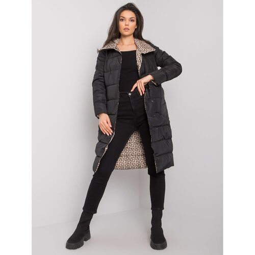 Fashion Hunters Black Alabama quilted winter jacket Slike