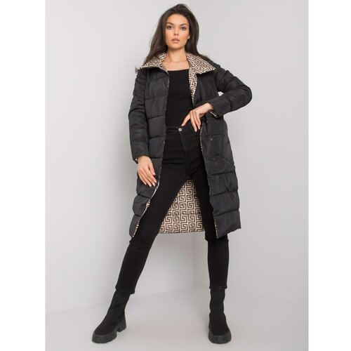 Fashion Hunters Black Alabama quilted winter jacket Slike