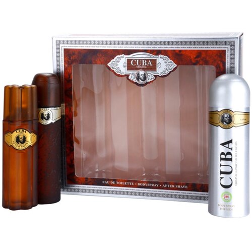 Cuba Gold darilni set toalenta voda 100 ml + vodica po britju 100 ml + deodorant 200 ml za mo&amp;scaron;ke Slike