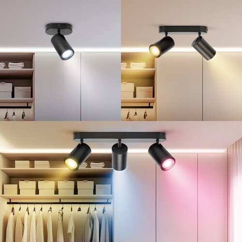 Aigostar LED RGBW prigu&amp;scaron;iva spot svetiljka MESH 3xLED/4,9W/230V 2700-6500K bela+daljinski upravljač Slike