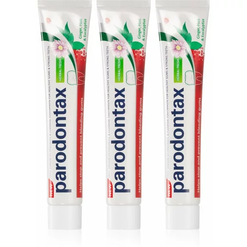 Parodontax Herbal Fresh zobna pasta proti krvavitvi dlesni 3x75 ml