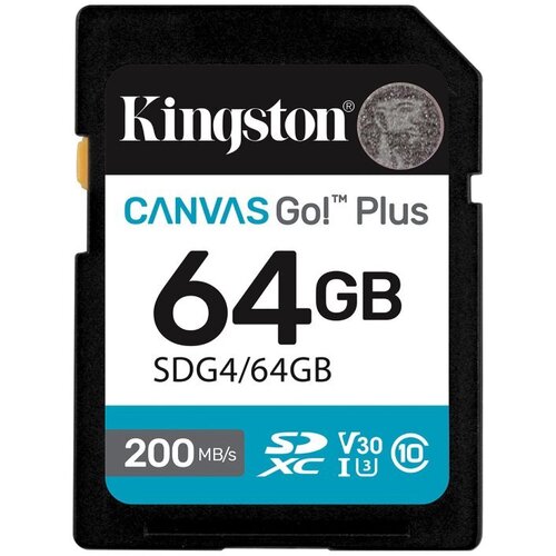 Kingston SD 64GB CanvasGoPlusSDXC,r/w:200/100MB/sDSLRs, mirrorless cameras, 4K video Cijene