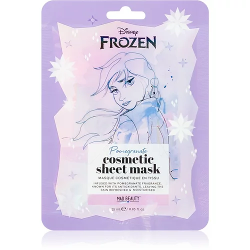 Mad Beauty Frozen Anna maska iz platna s posvetlitvenim in vlažilnim učinkom 25 ml