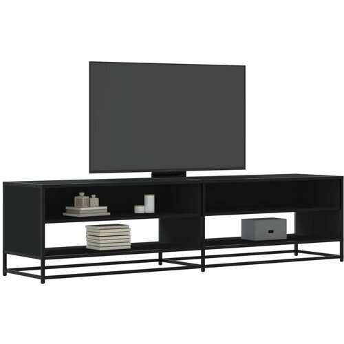 TV ormarić crni 180,5x40x46 cm izrađeno drvo Cijene