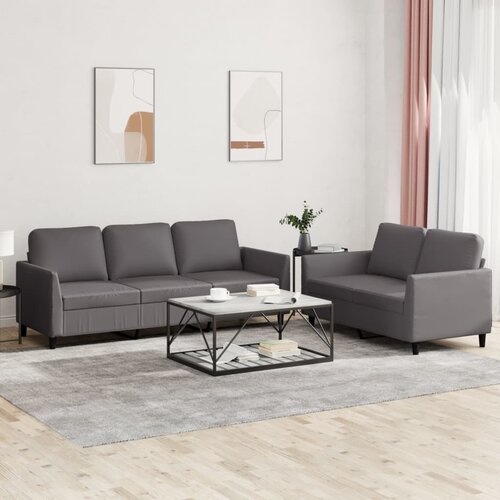  2-dijelni set sofa s jastucima sivi od umjetne kože Cijene
