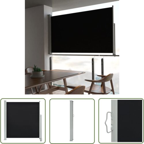  The Living Store Zložljiva stranska tenda za teraso 140x300 cm črna - Stranska Tenda, (21742835) Cene