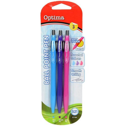 Optima Kemični svinčnik, Soft Touch, 3 kosi (100917) Cene