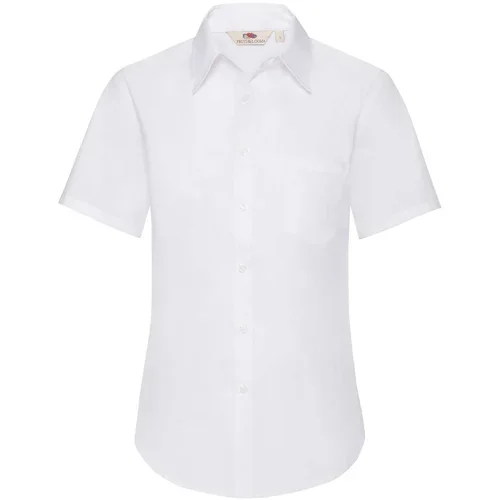 Fruit Of The Loom White poplin shirt with short sleeves