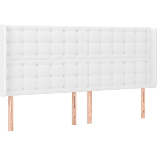Maison Chic vzglavna omarica - nočna omarica - posteljna omarica z ušesi belo 203x16x118/128 cm umetno usnje, (21709162) Cene
