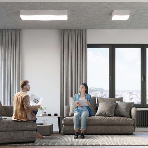  SL.1054 - plafonsko svetlo square 2xE27/60W/230V belo Slike