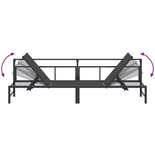  Ležaljka Crna 200 x 62 x 59 5 cm Tekstilen - bez jastučića Slike