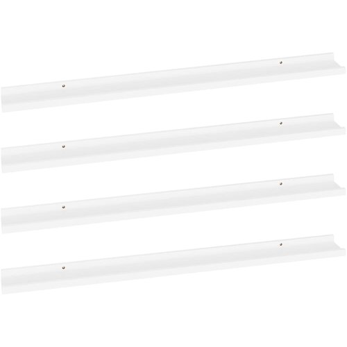 Maison Chic 4 kosi Stenske Police - Viseče police bele 100x9x3 cm, (21793596) Slike
