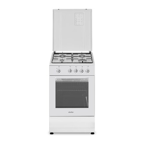Simfer Cooker | 4401SGRBB.1 | Hob type Gas | Oven type Gas | White | Width 50 cm | Depth 55 cm | 49 L Cijene