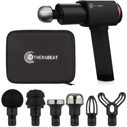 Therabeat tofta massager, masažna pištola, neoprenski ročaj, 1300 – 3300 obr./min., 6 stopenj, 6 nastavkov Cene