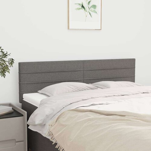  Uzglavlja 2 kom tamnosiva 72 x 5 x 78/88 cm od tkanine Slike