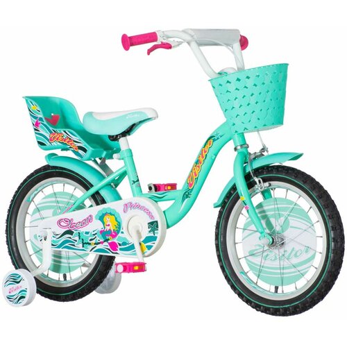 Magnet VISITOR Dečiji Bicikli Ocean Princess 16" SIR160 Belo tirkizni Cene