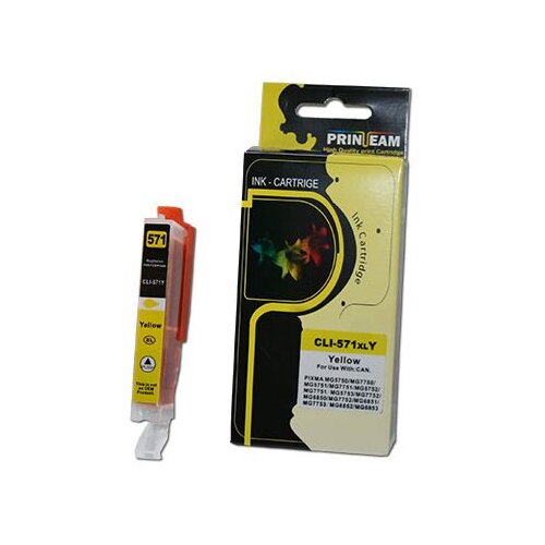  Tinta Print-Team Canon CLI-571XL Yellow Cene