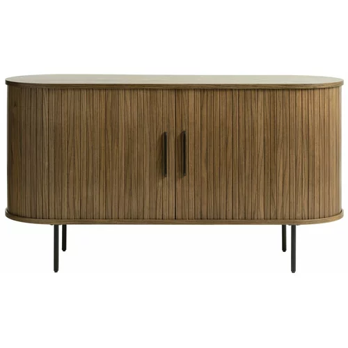 Unique Furniture Rjava nizka komoda v hrastovem dekorju 140x76 cm Nola – Unique Furniture