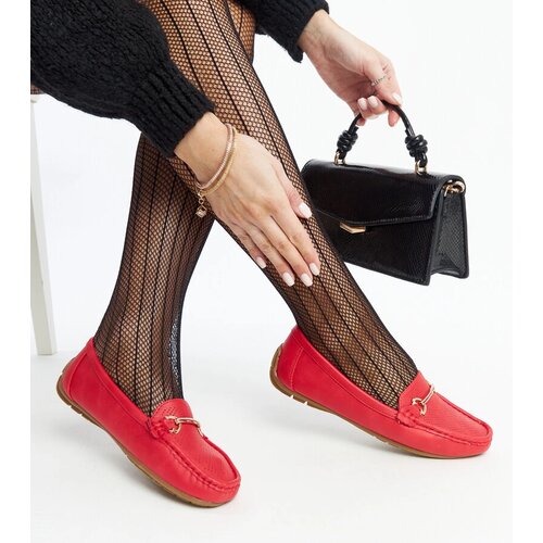 Gemre Red loafers with decorative buckle Adila Cijene