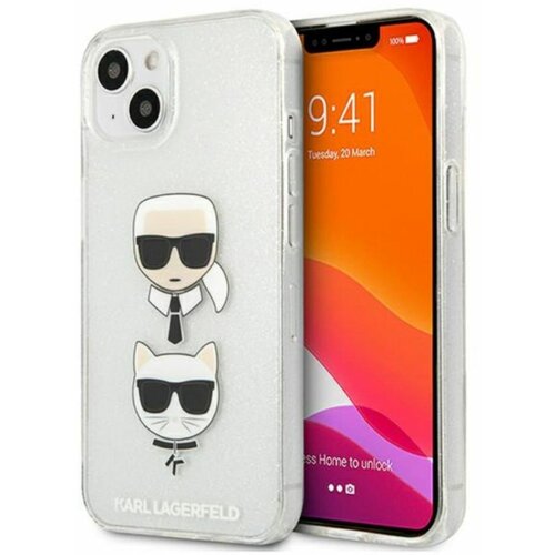 Karl Lagerfeld futrola za iPhone 13 silver glitter karl`s & choupette ( GSM165613 ) Cene
