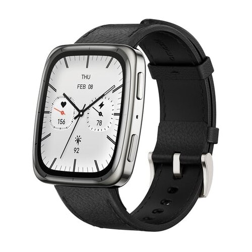 Sat Amazfit Active 2 (Square) NFC,Black Leather/RED Silicon Cijene