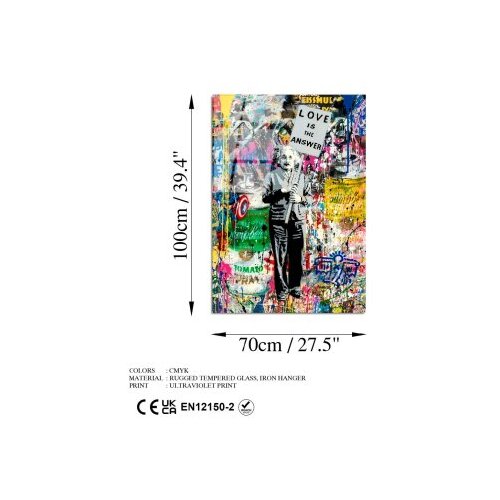 Wallxpert Slika od kaljenog stakla 70x100cm Slike