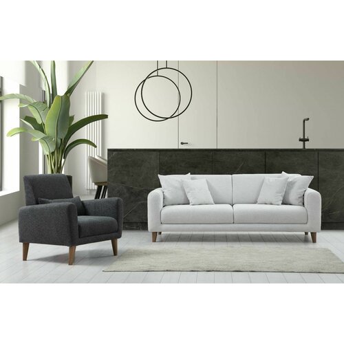 Atelier Del Sofa sare 3+1 - ares white, dark grey ares whitedark grey sofa set Cene