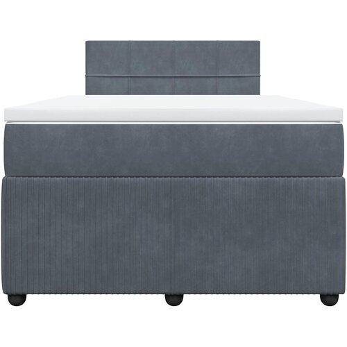 Box spring krevet s madracem tamnosivi 120 x 200 cm bar&amp;scaron;unasti Slike