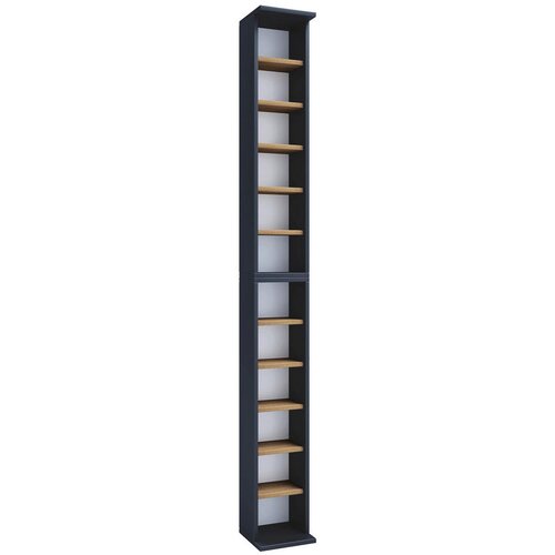 MID.YOU REGAL ZA CD-JE 21/180/20 cm antracit, medeni hrast Slike