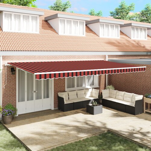 vidaXL Avtomatska retraktibilna tenda oranžna in rjava 600x300 cm Cene