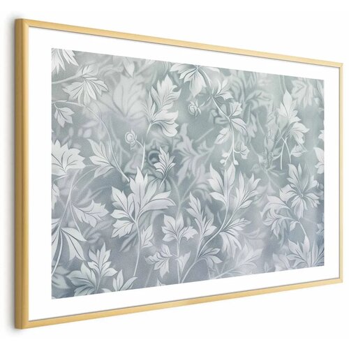  Plakat - Worn Floral Patterns in Muted Turquoises 30x21 Zlatni okvir s margom Cene