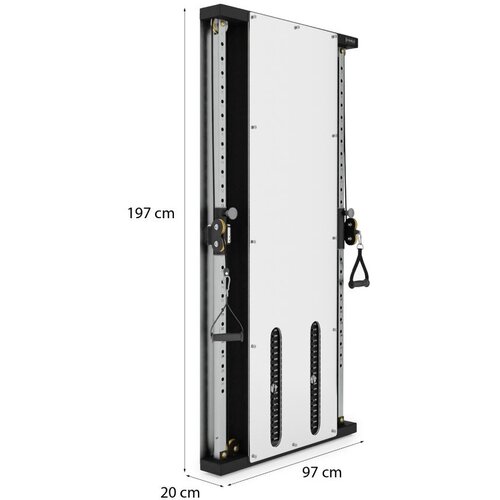 HMS-ds Zidni fitness wall pulley s ogledalom 2 x 50 kg Cene