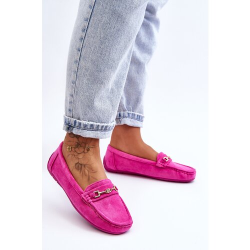 Kesi Women's classic suede loafers pink Corinell Slike